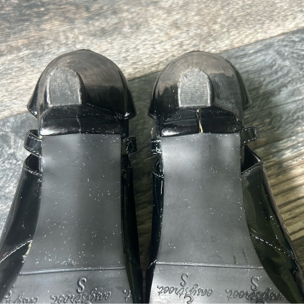 Easy Street Women's Black Patent Peep Toe Heels Shoes Size 6.5 - Picture 7 of 9